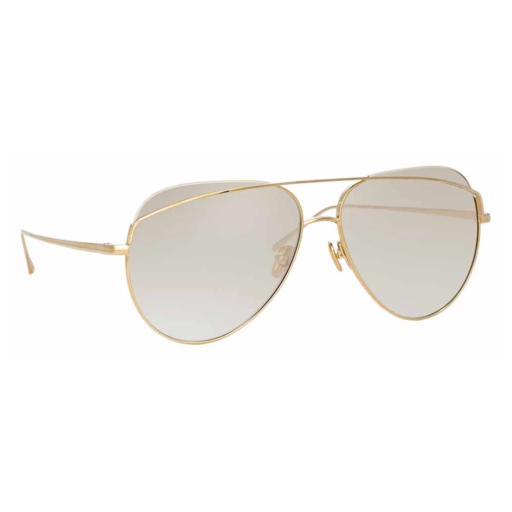 Linda Farrow Colt C7 Aviator Sunglasses In Light Gold LFL975C7SUN