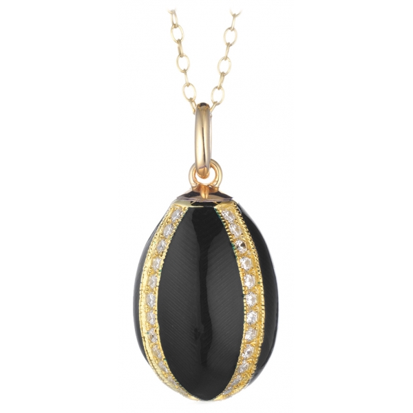 Tsars Collection Collana In Argento Nero Dorato Handmade In