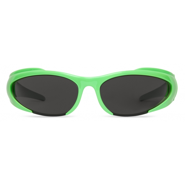 Balenciaga Reverse Xpander Rectangle Sunglasses Fluo Green