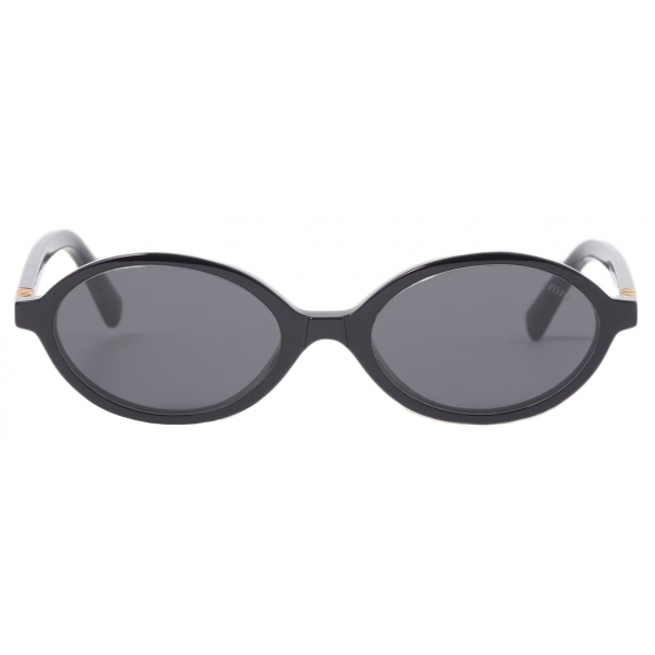 Miu Miu Miu Miu Regard Collection Sunglasses Oval Black Slate