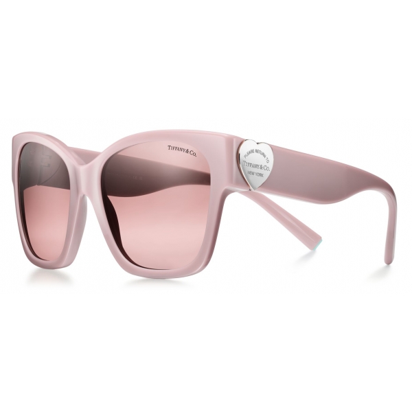 Tiffany Co Occhiale Da Sole Quadrati Rosa Marrone Collezione