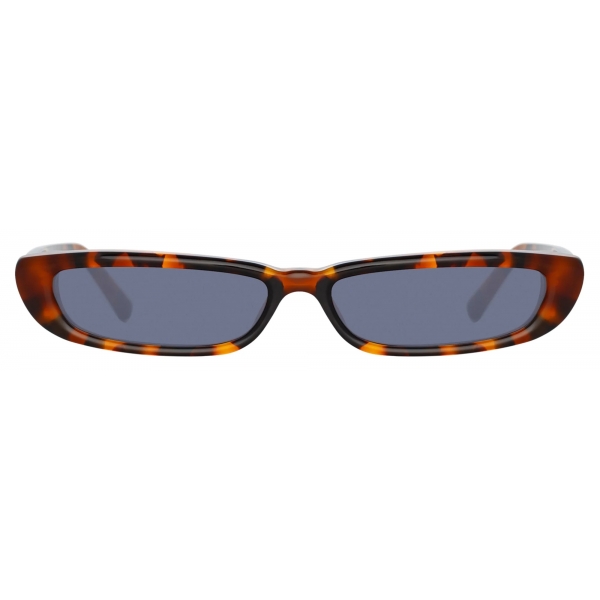 The Attico Thea Angular Sunglasses In Tortoiseshell Sunglasses