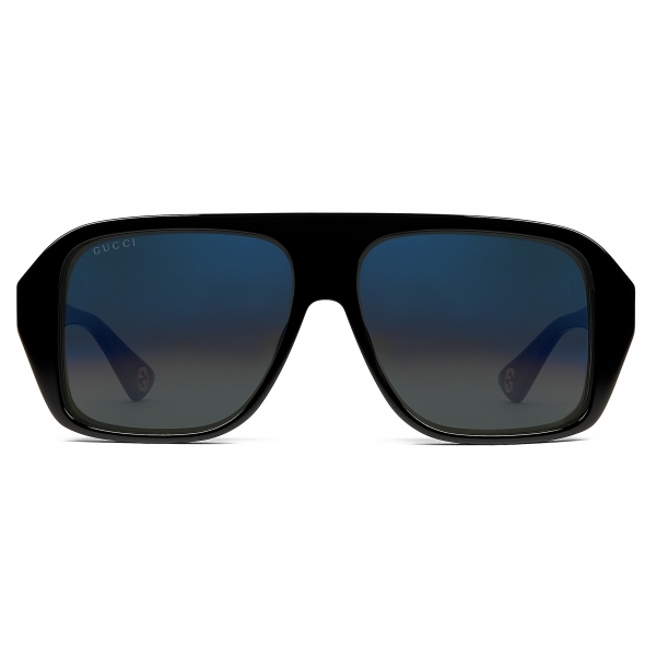 Gucci Navigator Sunglasses Black Gucci Eyewear Avvenice