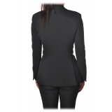 Elisabetta Franchi - Long Sleeve Screwed - Black - Jacket - Made in Italy - Luxury Exclusive Collection