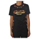 Gaëlle Paris - T-Shirt Girocollo Manica Corta - Nera - T-Shirt - Made in Italy - Luxury Exclusive Collection