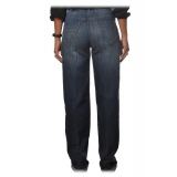 Elisabetta Franchi - High Waisted Jeans Wide Leg - Denim - Trousers - Made in Italy - Luxury Exclusive Collection