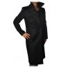 Elisabetta Franchi - Coat 3/4 Double Breasted Closure - Black - Jacket - Made in Italy - Luxury Exclusive Collection