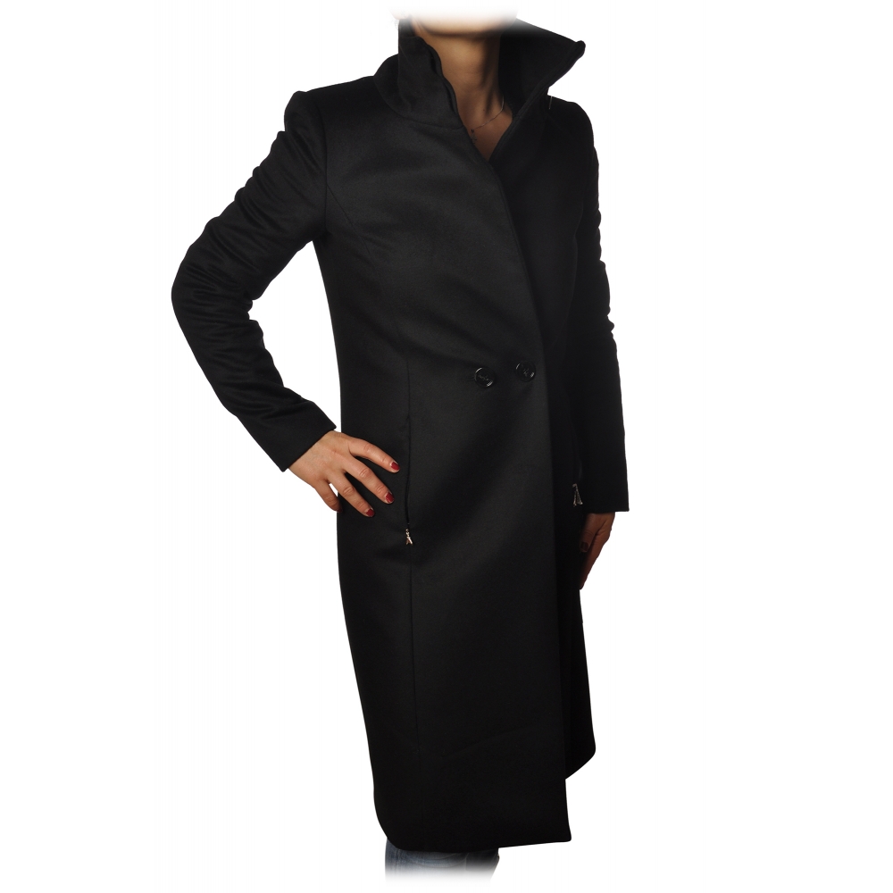 Patrizia Pepe - Coat 3/4 Double Breasted Closure - Black - Jacket