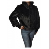 Elisabetta Franchi - Jacket Short Fur - Black - Jacket - Made in Italy - Luxury Exclusive Collection