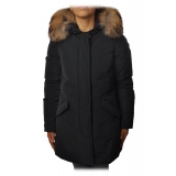 Woolrich - Arctic Parka with Hood and Contrasting Color Fur - Blue - Jacket - Luxury Exclusive Collection