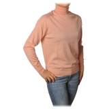 Elisabetta Franchi - High Neck Pullover - Antique Pink - Sweater - Made in Italy - Luxury Exclusive Collection