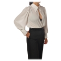 Elisabetta Franchi - Body Manica Lunga - Bianco - Camicia - Made in Italy - Luxury Exclusive Collection