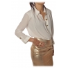 Elisabetta Franchi - Body Manica Lunga - Bianco - Made in Italy - Luxury Exclusive Collection