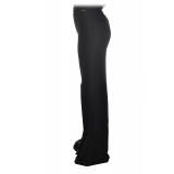 Elisabetta Franchi - Pantaloni Vita Alta Gamba Larga - Nero - Pantaloni - Made in Italy - Luxury Exclusive Collection