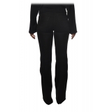 Elisabetta Franchi - Four Pocket Jeans Flared Leg - Black - Trousers - Made in Italy - Luxury Exclusive Collection