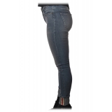Elisabetta Franchi - High-Waisted Slim Jeans - Denim - Trousers - Made in Italy - Luxury Exclusive Collection
