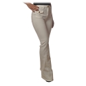 Elisabetta Franchi - High-Waisted Flare Jeans - White - Trousers - Made in Italy - Luxury Exclusive Collection