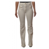 Elisabetta Franchi - High-Waisted Flare Jeans - White - Trousers - Made in Italy - Luxury Exclusive Collection