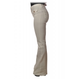 Elisabetta Franchi - High-Waisted Flare Jeans - White - Trousers - Made in Italy - Luxury Exclusive Collection