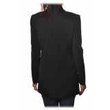 Elisabetta Franchi - Double-Breasted Model with Long Sleeve - Black - Jacket - Made in Italy - Luxury Exclusive Collection
