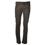 Jacob Cohën - Chinos trousers Slim Fit - Dark Brown - Trousers - Made in Italy - Luxury Exclusive Collection