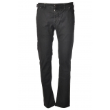 Jacob Cohën - Chinos trousers Slim Fit - Black - Trousers - Made in Italy - Luxury Exclusive Collection