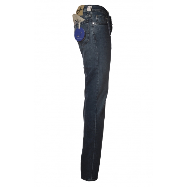 Jacob Cohën - Jeans 5 tasche Slim Fit - Denim Medio-Scuro - Pantaloni - Made in Italy - Luxury Exclusive Collection