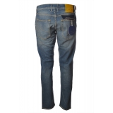 Jacob Cohën - 5 Pocket Jeans Straight Leg with Rips - Light Denim - Trousers - Made in Italy - Luxury Exclusive Collection