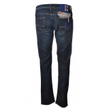 Jacob Cohën - 5 Pockets Jeans Straight Leg - Medium-Dark Denim - Trousers - Made in Italy - Luxury Exclusive Collection