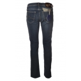Jacob Cohën - 5 Pockets Jeans Straight Leg - Medium-Light Denim - Trousers - Made in Italy - Luxury Exclusive Collection