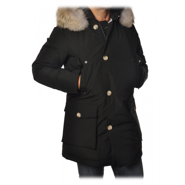 Woolrich - Arctic Parka With Detachable Fur - Black - Jacket - Luxury ...