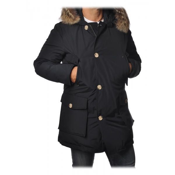 Woolrich - Arctic Parka with Detachable Fur - Blue - Jacket - Luxury  Exclusive Collection - Avvenice