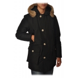 Woolrich - Long Artic Parka DF with Fur-trimmed Hood- Black - Jacket - Luxury Exclusive Collection