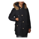 Woolrich - Long Artic Parka DF with Fur-trimmed Hood- Navy Blue - Jacket - Luxury Exclusive Collection