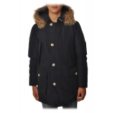 Woolrich - Long Artic Parka DF with Fur-trimmed Hood- Navy Blue - Jacket - Luxury Exclusive Collection