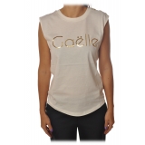 Gaëlle Paris - Sleeveless Crewneck T-Shirt - White - T-Shirt - Made in Italy - Luxury Exclusive Collection