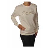 Gaëlle Paris - Long Sleeve Crew-Neck Sweatshirt - White - Sweatshirt - Made in Italy - Luxury Exclusive Collection