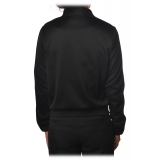 Gaëlle Paris - High Neck Sweatshirt with Zip Closure - Black - Sweatshirt - Made in Italy - Luxury Exclusive Collection
