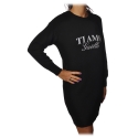 Gaëlle Paris - Crewneck Dress with Long Sleeve - Black - Dress - Made in Italy - Luxury Exclusive Collection