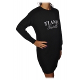 Gaëlle Paris - Dress Over with Long Sleeve - Black - Sweatshirt - Made in Italy - Luxury Exclusive Collection