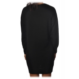 Gaëlle Paris - Dress Over with Long Sleeve - Black - Sweatshirt - Made in Italy - Luxury Exclusive Collection