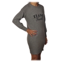 Gaëlle Paris - Dress with Long Sleeve - Gray - Dress - Made in Italy - Luxury Exclusive Collection