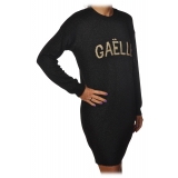 Gaëlle Paris - Crewneck Dress with Long Sleeve - Black - Dress - Made in Italy - Luxury Exclusive Collection