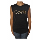 Gaëlle Paris - T-Shirt Girocollo Senza Maniche - Nero - T-Shirt - Made in Italy - Luxury Exclusive Collection