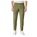 Cruna - New Town Trousers in Cotton - 520 - Army - Handmade in Italy - Luxury High Quality Pants