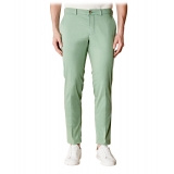 Cruna - New Town Trousers in Cotton - 520 - Salvia - Handmade in Italy - Luxury High Quality Pants