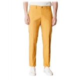 Cruna - Marais Trousers in Cotton - 511 - Senape - Handmade in Italy - Luxury High Quality Pants