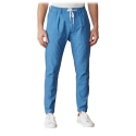 Cruna - Pantalone Mitte in Lino - 541 - Azzurro - Handmade in Italy - Pantaloni di Alta Qualità Luxury