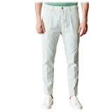 Cruna - Pantalone Mitte in Cotone - 533 - Verde - Handmade in Italy - Pantaloni di Alta Qualità Luxury