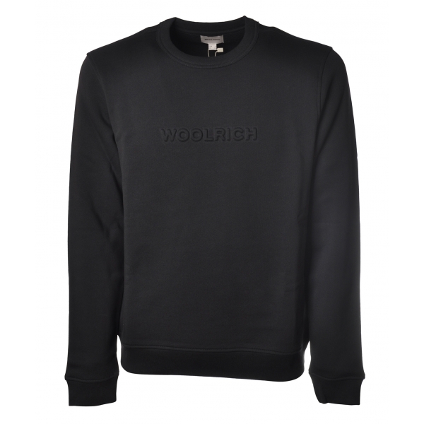 Woolrich - Long Sleeve Crewneck Sweatshirt - Blue - Luxury Exclusive ...